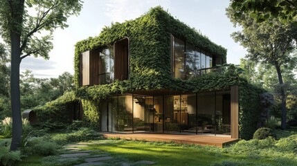 Green construction using recycled and natural materials,