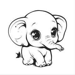 Fototapeta premium elephant cartoon