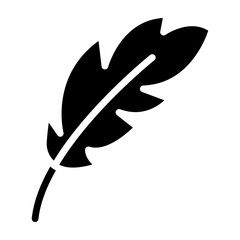 Feathers Vector Glyph Icon Design