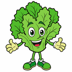 Obraz premium Cheerful Lettuce Cartoon Character Design' Lively Lettuce Cartoon Character Design,Vibrant Cheerful Lettuce CharacterCreate Joy with Cheerful Lettuce Cartoon Character Designs for Comics & Clip Art