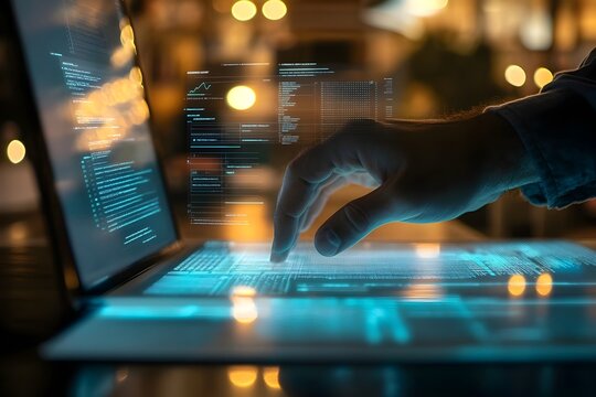 AI-Powered Document Editing in a Bright Professional Setting
