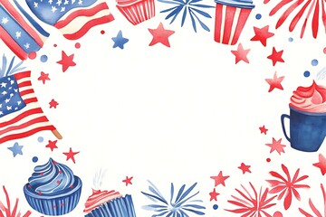 Obraz premium USA independence day background
