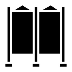 Room Divider Vector Glyph Icon Design