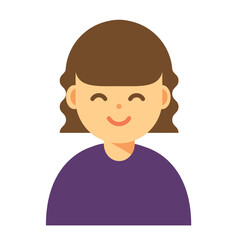笑顔の女性のイラスト