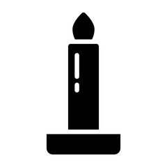 Candle Vector Glyph Icon Design