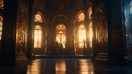 Majestic Gateway to Valhalla, Dramatic Mythical Entrance