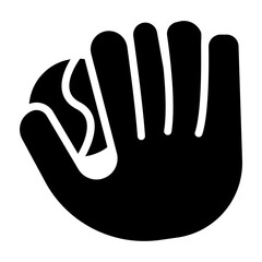 Baseball Glove Vector Glyph Icon Design