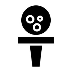 Golf Ball Vector Glyph Icon Design
