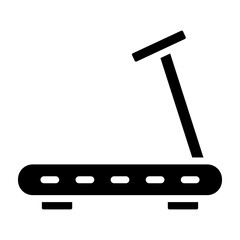 Treadmill Vector Glyph Icon Design