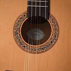 Obraz premium acoustic guitar close up