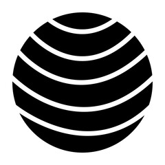 Exercise Ball Vector Glyph Icon Design