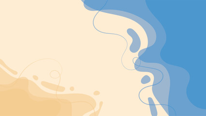 abstract gold and blue hand drawn fluid background design