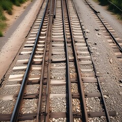 Obraz premium railroad tracks in the countryside