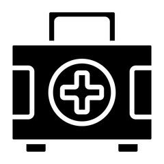 First Aid Kit Vector Glyph Icon Design