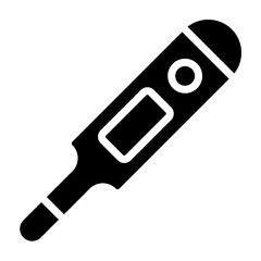 Thermometer Vector Glyph Icon Design
