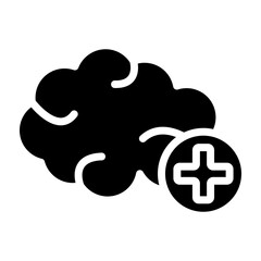 Mental Health (Brain) Vector Glyph Icon Design