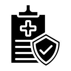 Health Insurance Vector Glyph Icon Design