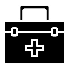 Doctor Bag Vector Glyph Icon Design
