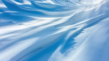 A smooth snow drift with soft curves and shadows, perfect for winter-themed compositions.