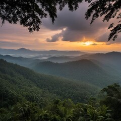 sunrise in the mountains