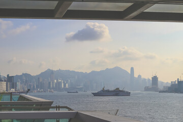 July 18 2015 the Hong Kong Harbour with day time