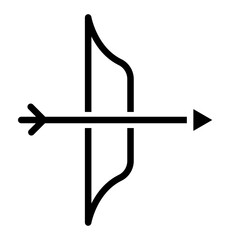 Fototapeta premium Bow and Arrow Vector Glyph Icon Design