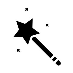 Magic Wand Vector Glyph Icon Design