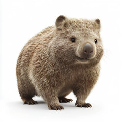 Fototapeta premium otter lutra on white background