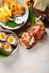 Traditional British food.