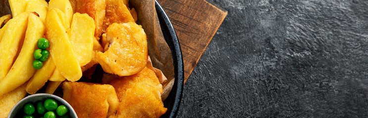  British traditional fish and potato chips