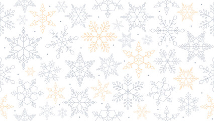 Seamless Christmas pattern with snowflakes, vector eps10 illustration