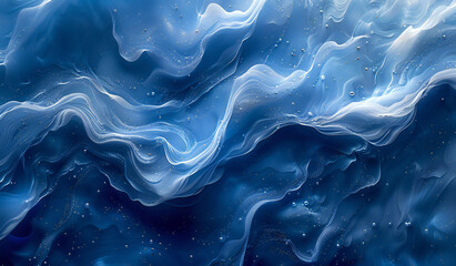 Abstract Blue Liquid Background Design