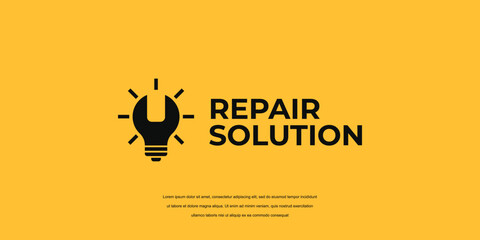 repair idea logo, blub logo