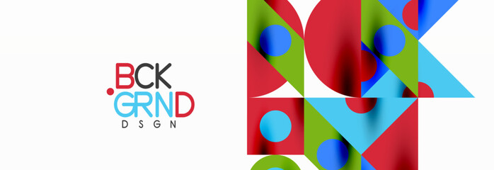 Trendy colorful circles, lines, arrows, triangles and other geometric shapes. Vector Illustration For Wallpaper, Banner, Background, Card, Book Illustration, landing page