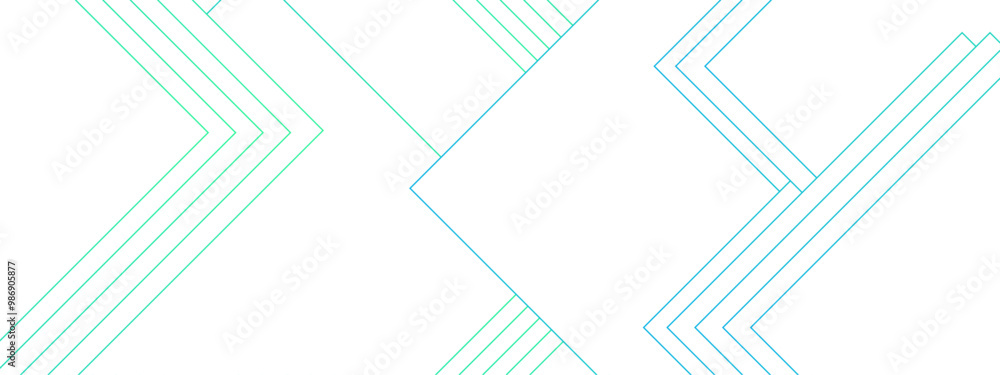 Aufkleber Abstract blue and white blueprint background and technology bright lines. Technology concept geometric line vector white light background. Decorative web layout or poster and banner. 