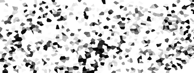 Abstract Black and White Pixelated Geometric Pattern - Modern Minimalist Vector Background for Digital Art. Cold gray and white grunge wall texture. White pebble stones wall texture.