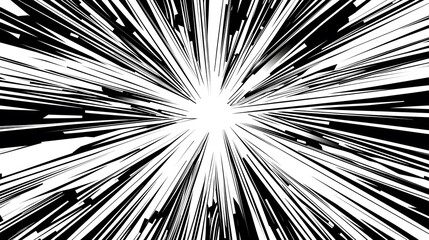 Dynamic manga and anime style comic speed lines with an alpha channel.