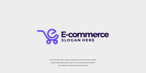 Fototapeta premium e commerce logo 