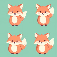 Obraz premium Chubby and Fluffy Cartoon Creature Illustration Seamless