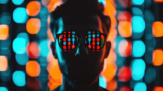 A conceptual image of a hacker's silhouette against a backdrop of password strength meters, highlighting cybersecurity threats.