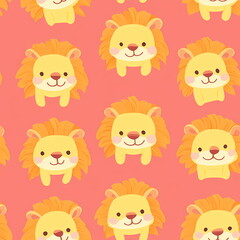 Obraz premium Chubby Fluffy Animal Vector Illustration Seamless