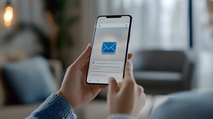 Email interface featuring a client mail list, designed as a web template.