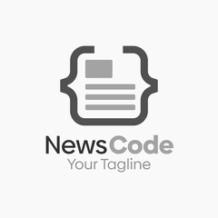 News Code Logo Design Template. Good for Business, Agency, Community and Organization