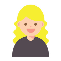 笑顔の女性のイラスト