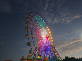 ferris wheel at night