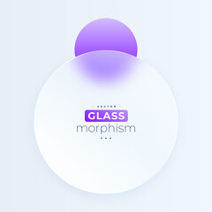 glass morphism geometric background for modern info card