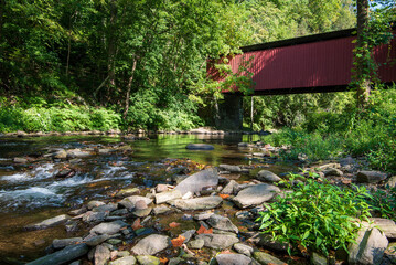 Thomas Mill Covered Bridge in Philadelphia County, Pennsylvania
