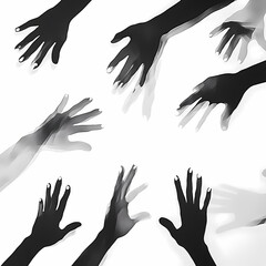 Fototapeta premium Ethereal Hands in Abstract Geometry
