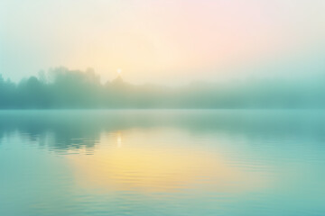 Fototapeta premium Blurred background of a fantastic lake.