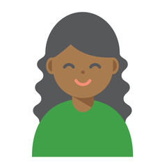 笑顔の女性のイラスト